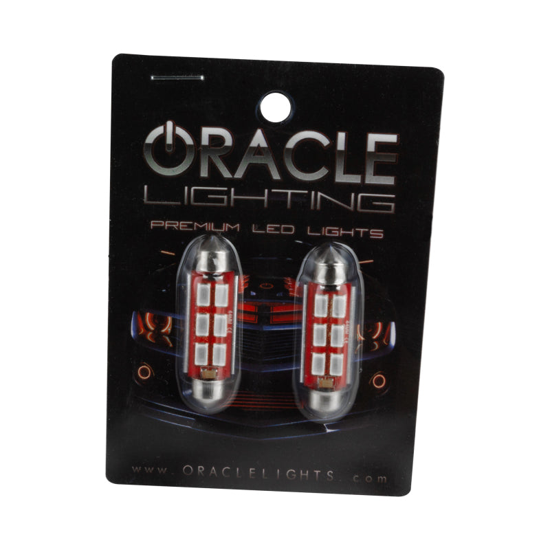Load image into Gallery viewer, Oracle 44MM 6 LED 3-Chip Festoon Bulbs (Pair) - Red
