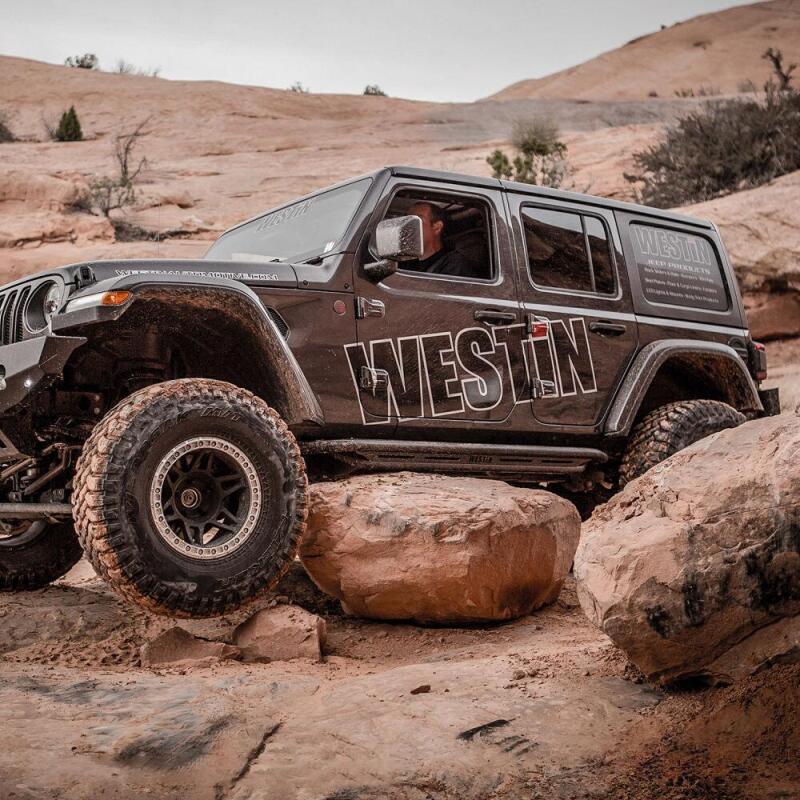 Load image into Gallery viewer, Westin/Snyper 2018+ Jeep Wrangler JL Unlimited 4DR Triple Tube Rock Rail Steps - Textured Black
