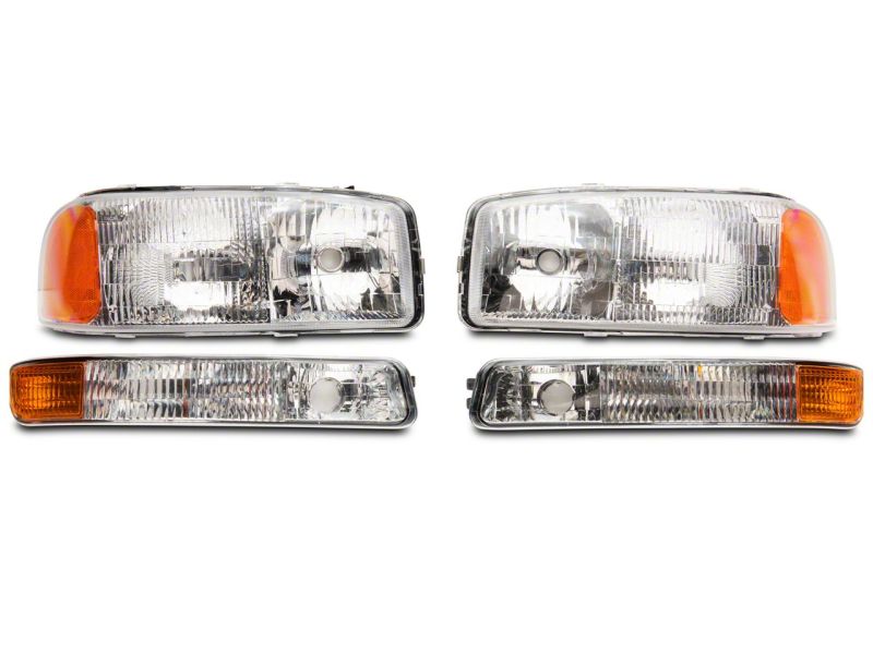 Load image into Gallery viewer, Raxiom 99-06 GMC Sierra 1500 Axial Series OEM Style Rep Headlights- Chrome Housing (Clear Lens)
