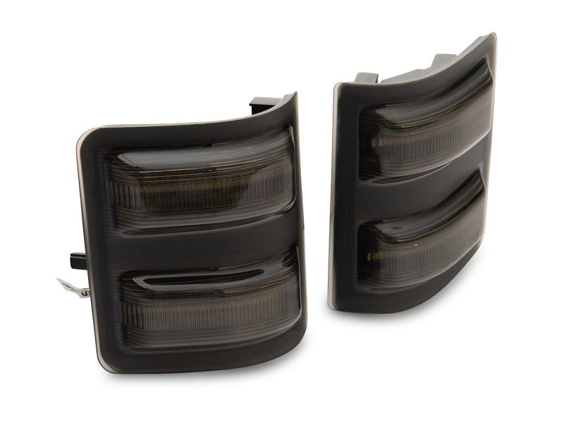 Load image into Gallery viewer, Raxiom 11-16 Ford F-250/F-350 Super Duty Axial LED SEQL Switchback Side Mirror Marker Lamps- Smoked
