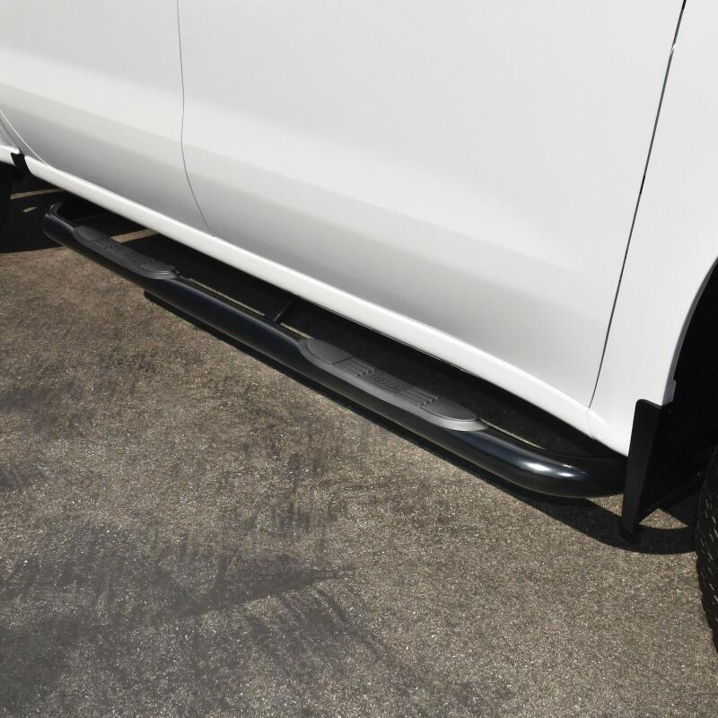 Load image into Gallery viewer, Westin 2019 Chevrolet Silverado/Sierra 1500 Crew Cab E-Series 3 Nerf Step Bars - Black
