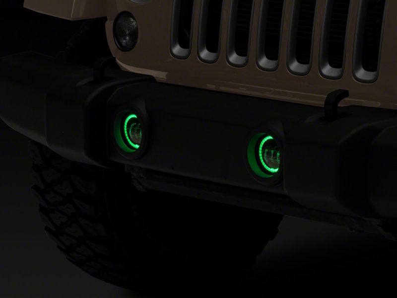 Load image into Gallery viewer, Raxiom 07-18 Jeep Wrangler JK Axial Series 4-In LED Fog Lights w/ RGB Halo
