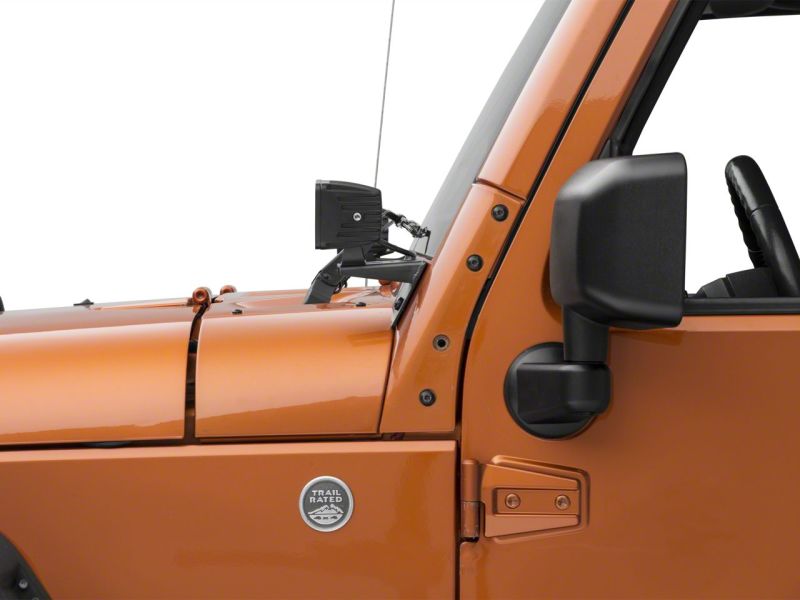 Load image into Gallery viewer, Raxiom 07-18 Jeep Wrangler JK Axial Series Windshield Pillar Mounted Light Brackets
