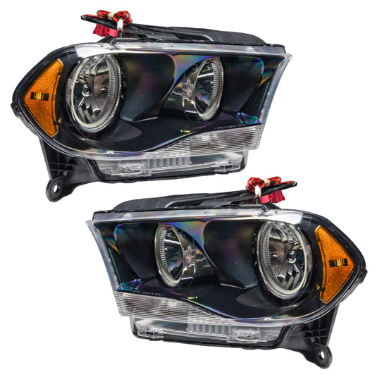 Oracle 11-13 Dodge Durango SMD HL Halogen - Black - ColorSHIFT w/ Simple Controller
