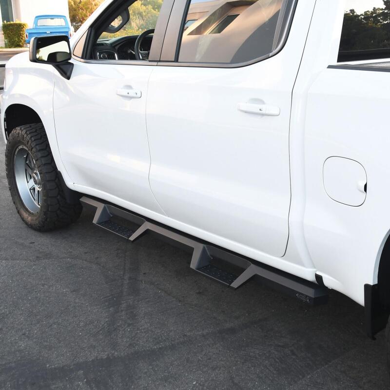 Load image into Gallery viewer, Westin 2019 Chevrolet Silverado / GMC Sierra 1500 Crew Cab Drop Nerf Step Bars - Textured Black
