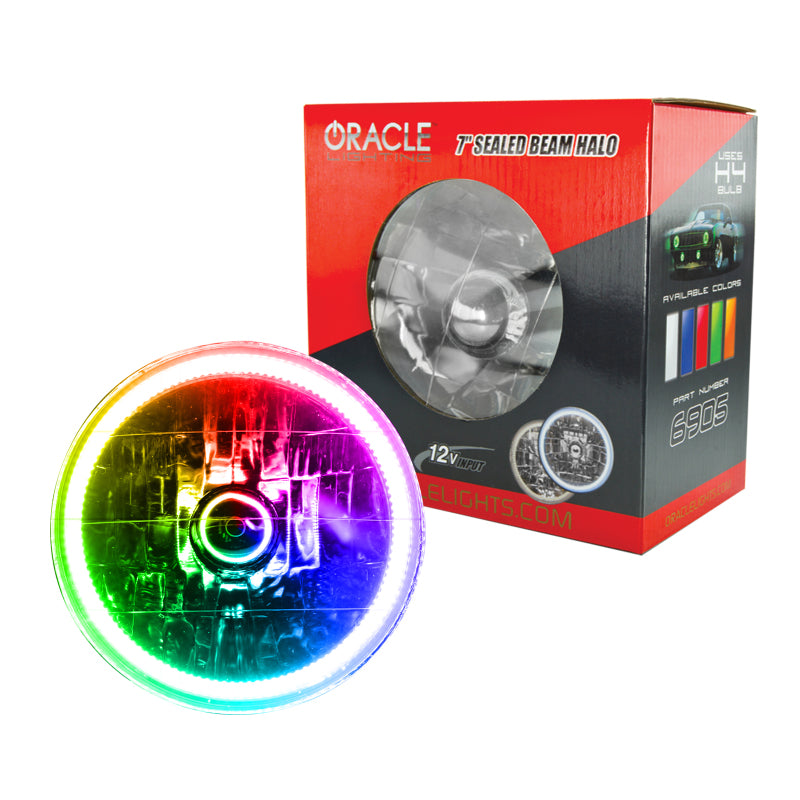 Load image into Gallery viewer, Oracle Pre-Installed Lights 7 IN. Sealed Beam - ColorSHIFT Halo SEE WARRANTY
