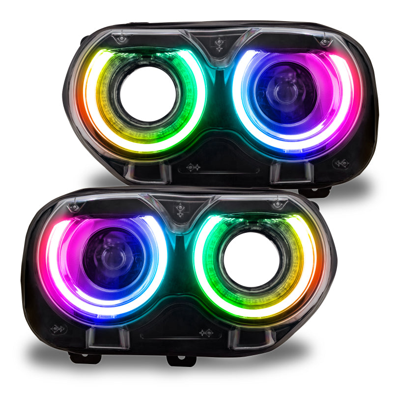 Load image into Gallery viewer, Oracle 15-21 Dodge Challenger RGB+W Headlight DRL Upgrade Kit - ColorSHIFT
