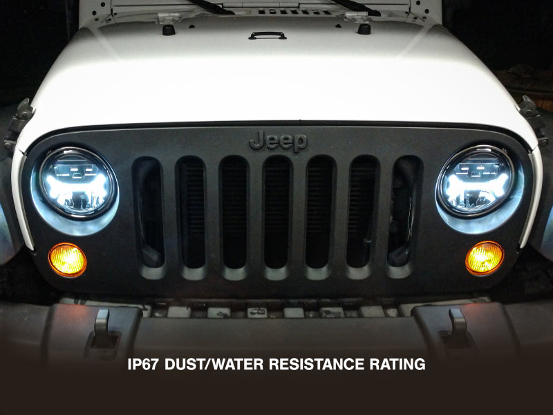 Load image into Gallery viewer, Raxiom 07-18 Jeep Wrangler JK LED Halo Headlights- Black Housing (Clear Lens)
