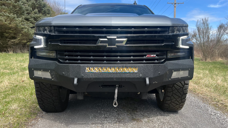 Load image into Gallery viewer, Fishbone Offroad 19-21 Chevrolet Silverado 1500 Rockfish Front Bumper - Black Texture
