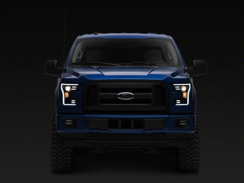 Load image into Gallery viewer, Raxiom 15-17 Ford F-150 G3 Projector Headlights w/ LED Accent- Blk Housing (Clear Lens)
