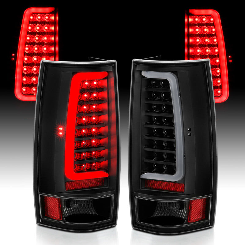 Load image into Gallery viewer, ANZO 2007-2014 Chevy Tahoe LED Taillight Plank Style Black w/Clear Lens
