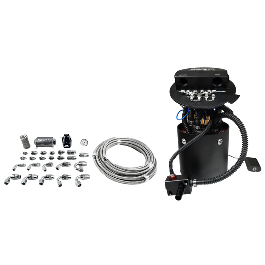 DeatschWerks X3 Series Fuel Pump Module w/ Triple DW400 Pumps/PTFE Plumbing Kit 11-24 Ford Mustang
