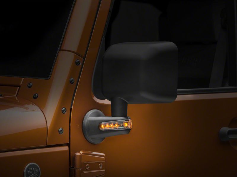 Load image into Gallery viewer, Raxiom 07-18 Jeep Wrangler JK Side Mirrors w/ LED Signal Indicators- Blk
