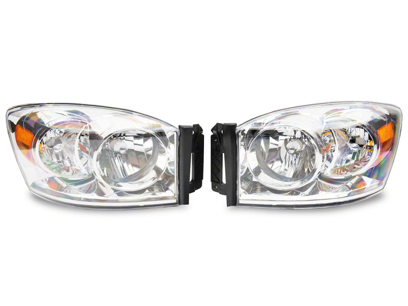 Load image into Gallery viewer, Raxiom 06-08 Dodge RAM 1500 Axial Series OEM Style Rep Headlights- Chrome Housing (Clear Lens)
