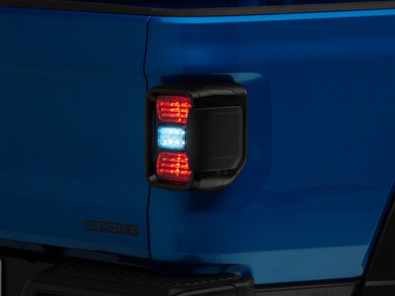 Load image into Gallery viewer, Raxiom 20-23 Jeep Gladiator JT w/ Factory Halogen LED Tail Lights- Blk Housing (Smoked Lens)
