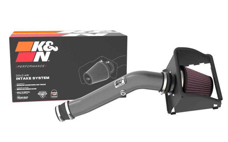 Load image into Gallery viewer, K&amp;N 18-24 Ford F150 3.3L V6 Performance Air Intake System w/ Red Air Filter
