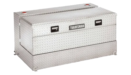 Tradesman Aluminum L-Shape Liquid Storage Tank Combo (56in. / 92 Gallon Capacity) - Brite