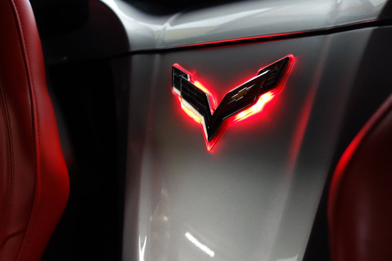 Load image into Gallery viewer, Oracle Corvette C7 Rear Illuminated Emblem - Red
