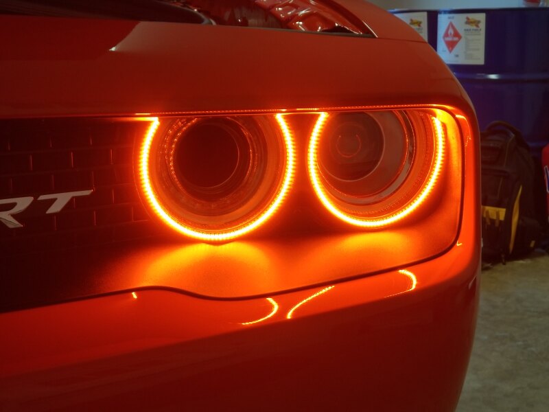 Load image into Gallery viewer, Oracle 15-21 Dodge Challenger Dynamic Surface Mount Headlight Halo Kit - - Dynamic
