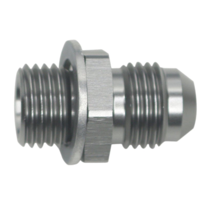 Load image into Gallery viewer, DeatschWerks 6AN Male Flare to M14 X 1.5 Male Metric Adapter  (Incl. Crush Washer) - Titanium
