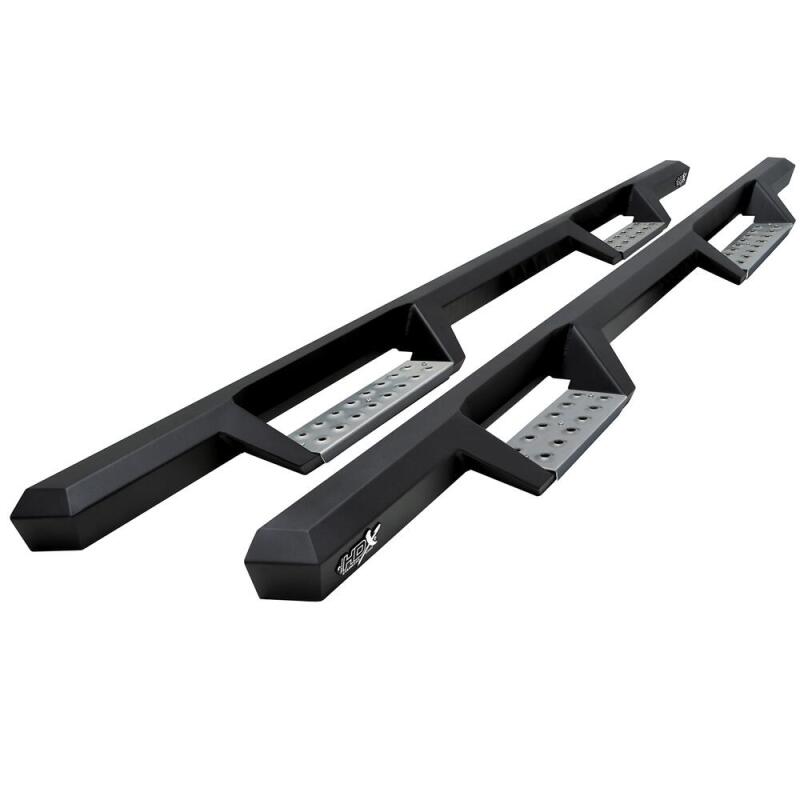 Load image into Gallery viewer, Westin 04-13 Chevy Silverado 1500 Crew Cab HDX Stainless Drop Nerf Step Bars - Textured Black
