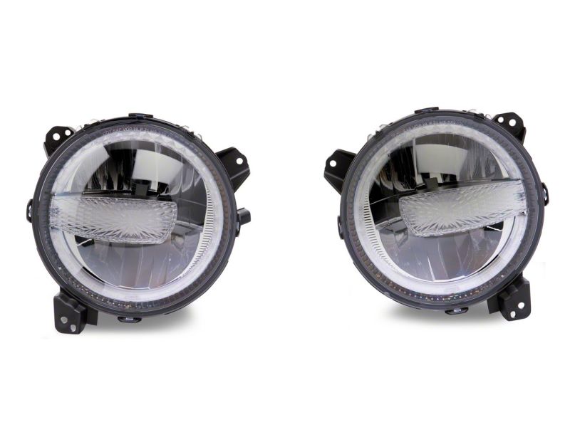 Load image into Gallery viewer, Raxiom 18-23 Jeep Wrangler JL Axial Series 9-In LED Headlights- Blk Housing (Clear Lens)
