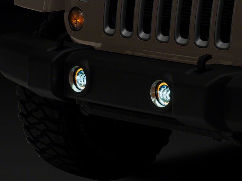 Load image into Gallery viewer, Raxiom 07-18 Jeep Wrangler JK Axial Series 4-In LED Fog Lights w/ Halo

