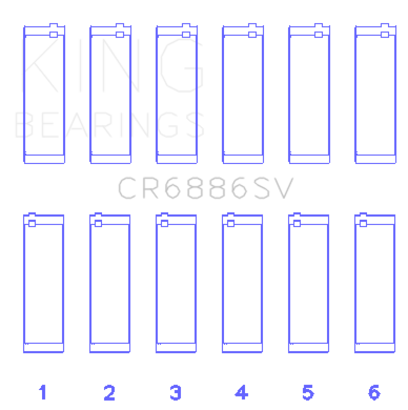 Load image into Gallery viewer, King Engine Bearings Mercedes Benz M 276 DE35 Sputter Replacement (Size +0.50mm) Conrod Bearing Set
