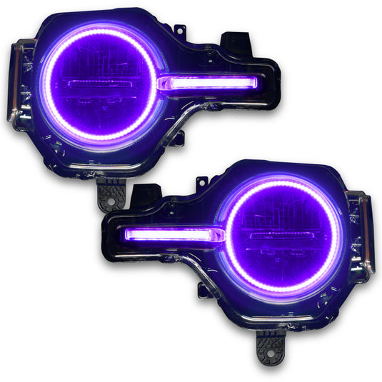 Oracle 21-22 Ford Bronco Headlight Halo Kit w/DRL Bar - Base Headlights -w/BC1 Controller