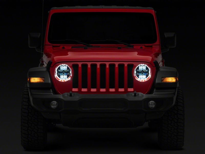 Load image into Gallery viewer, Raxiom 18-23 Jeep Wrangler JL Axial Series 9-In Angel Eye LED Headlights- Blk Housing (Clear Lens)
