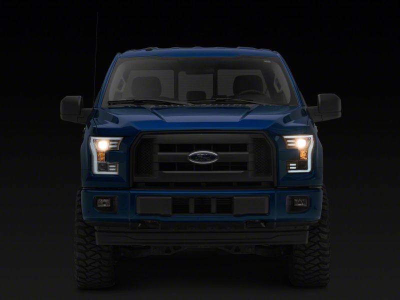 Load image into Gallery viewer, Raxiom 15-17 Ford F-150 Projector Headlights w/ LED Accent- Chrome Housing (Clear Lens)
