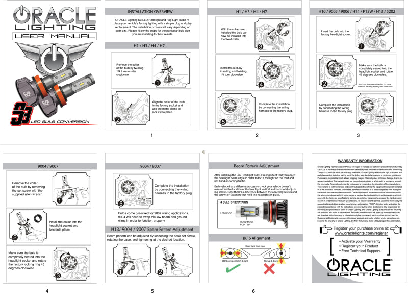 Load image into Gallery viewer, Oracle H7 - S3 LED Headlight Bulb Conversion Kit - 6000K
