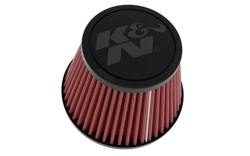 Load image into Gallery viewer, K&amp;N Universal Clamp-on Air Filter 2in Flange ID 5-3/16in Base 3-1/2in Top 3-11/16in Height w/ Vent
