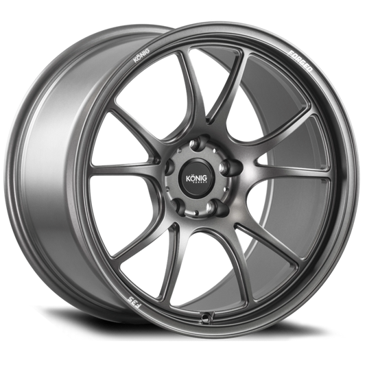 Konig Forged F3S 18X10.5 5X114.3 ET25 Satin Charcoal Knurled Bead