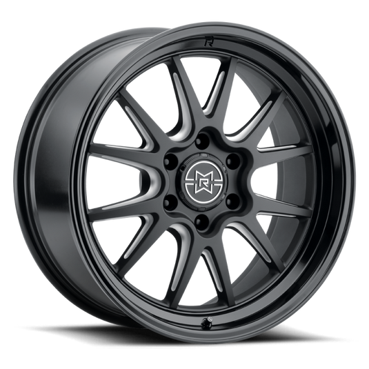 Method Raised MR802 20x10 / 6x5.5 BP / 10mm Offset / 106.25mm Bore - Double Black Milled Wheel