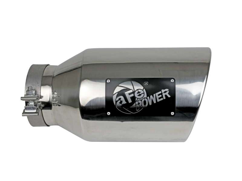 Load image into Gallery viewer, aFe Power Universal 5in Inlet 8in Outlet MACH Force-XP Clamp-On Exhaust Tip - Polished
