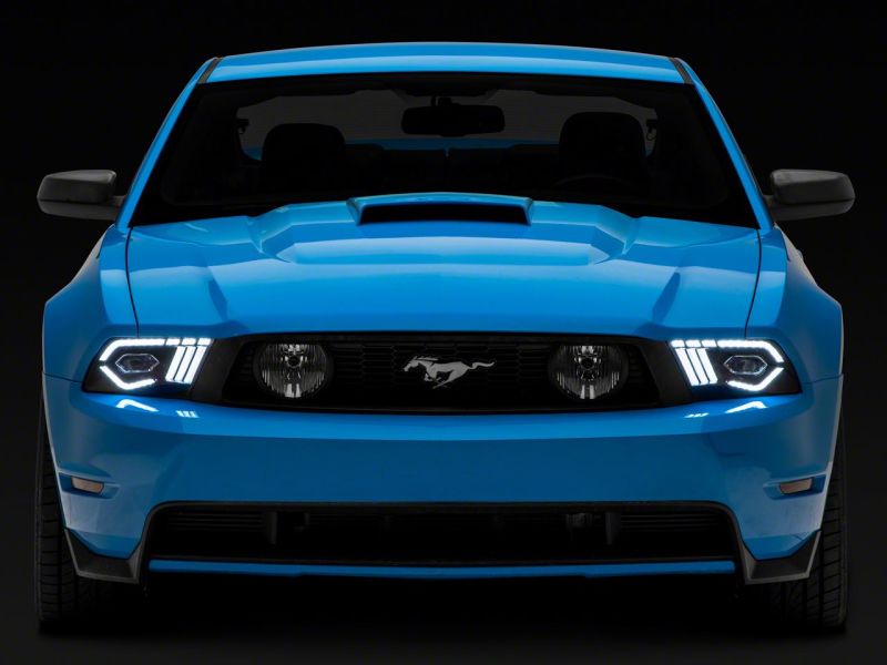 Load image into Gallery viewer, Raxiom 10-12 Ford Mustang w/ Factory Halogen LED Projector Headlights- Blk Housing (Clear Lens)
