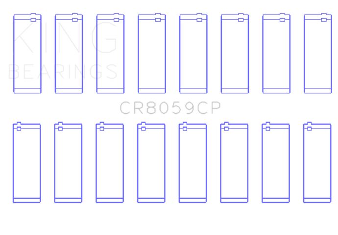 King Engine Bearings Gm Duramax 6.6 2008 - Current B Rod (Size +0.75mm) Connecting Rod Bearing Set