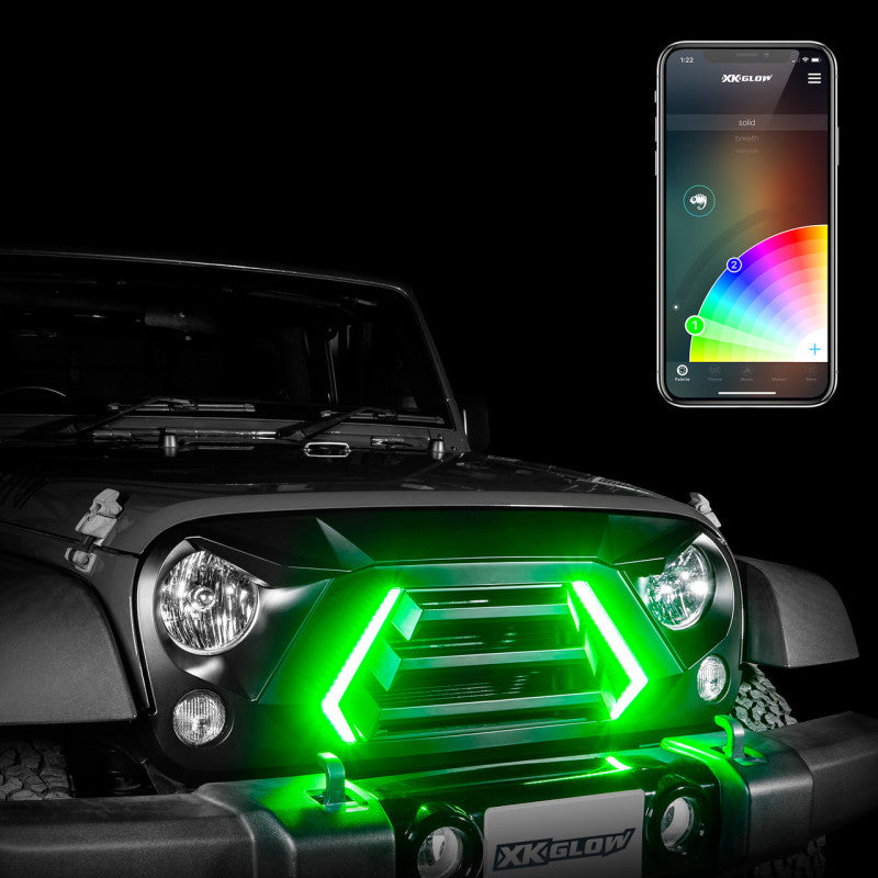 Load image into Gallery viewer, XK Glow JK Wrangler XKCHROME LED Grill Kit
