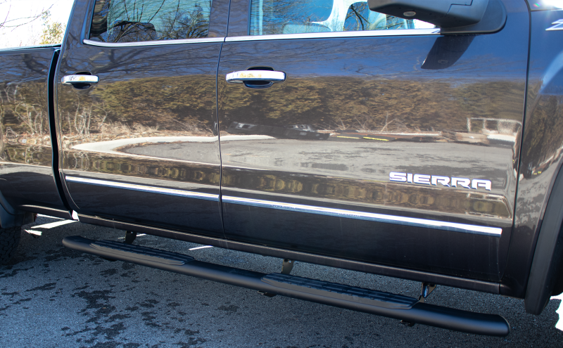 Load image into Gallery viewer, Fishbone Offroad 07-18 Chevrolet Silverado 1500/2500/3500 Crew Cab Oval Side Steps - Black Textured
