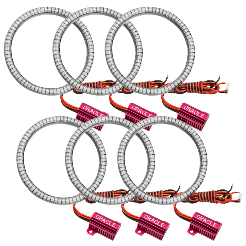 Load image into Gallery viewer, Oracle Ultima GTR LED Waterproof Tail Light Halo Kit - 6 Rings - Red
