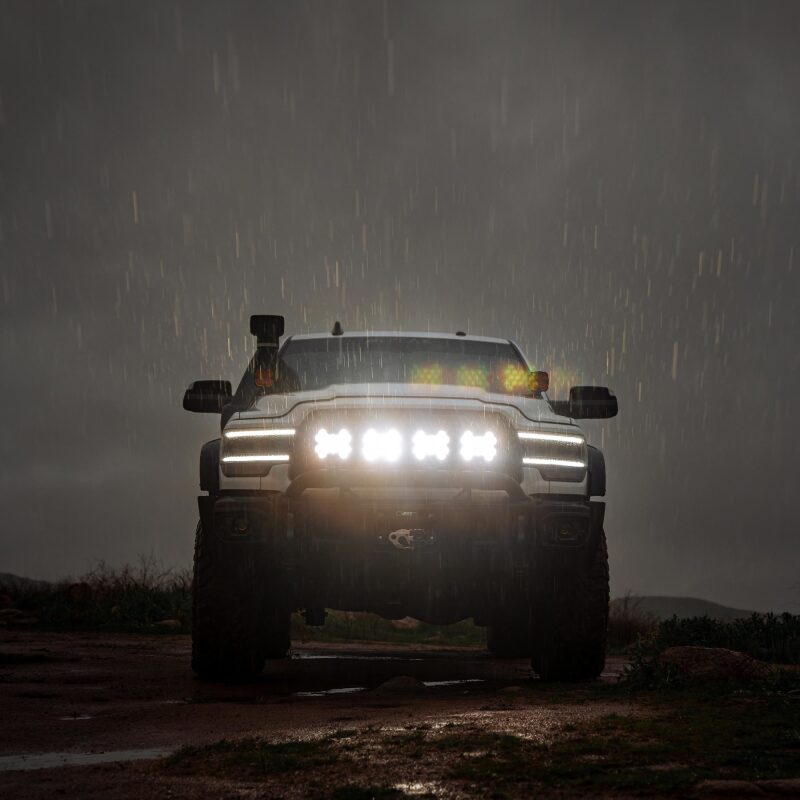 Load image into Gallery viewer, KC HiLiTES SlimLite 8in. LED Light Shield SAE Driving (Shield Only) - Clear
