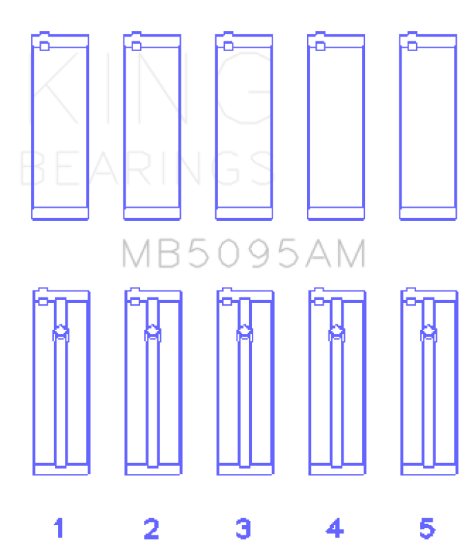 Load image into Gallery viewer, King Engine Bearings Toyota 2E (Size +0.25mm) Main Bearing Set
