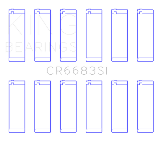 King Engine Bearings Chevrolet 262 (Od+.002in) (Size +0.25mm) Connecting Rod Bearing Set