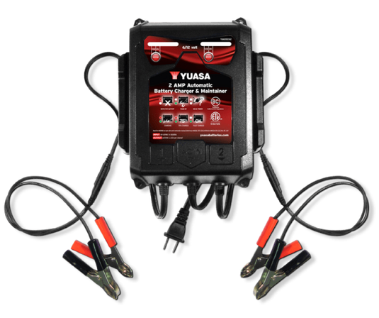 Yuasa 2 Amp Charger & Maintainer - 6V/12V