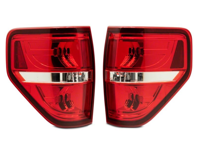 Load image into Gallery viewer, Raxiom 09-14 Ford F-150 Styleside Tail Lights- Chrome Housing - Red/Clear Lens
