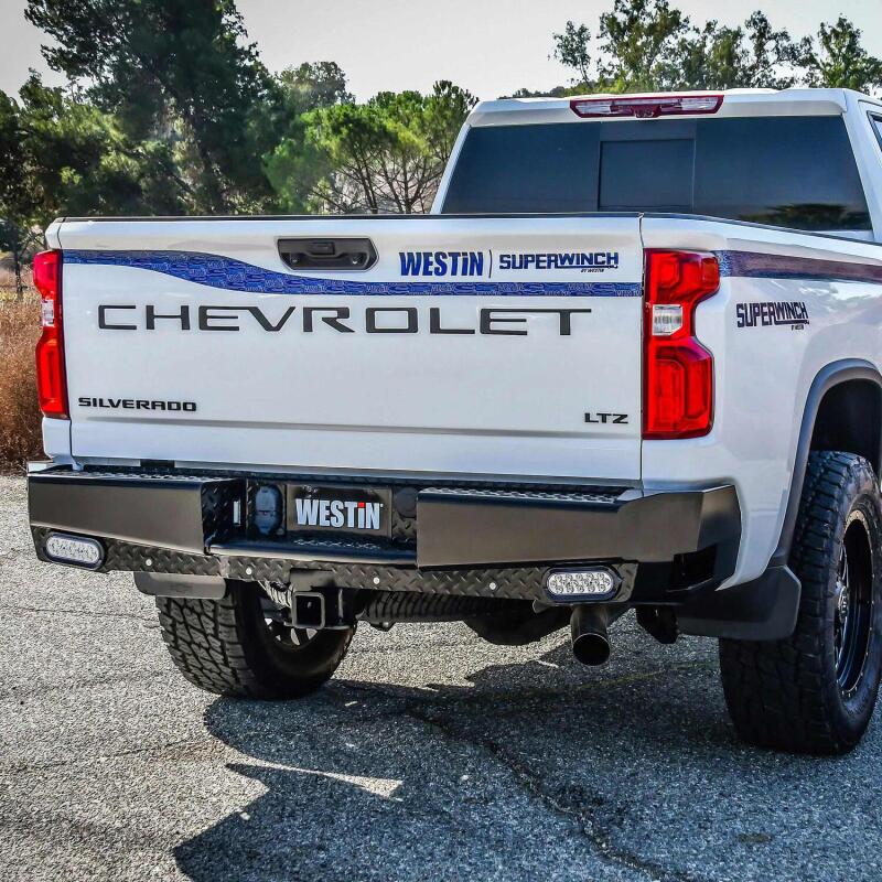 Load image into Gallery viewer, Westin 19-20 Chevy Silverado 1500 HDX Bandit Rear Bumper - Black
