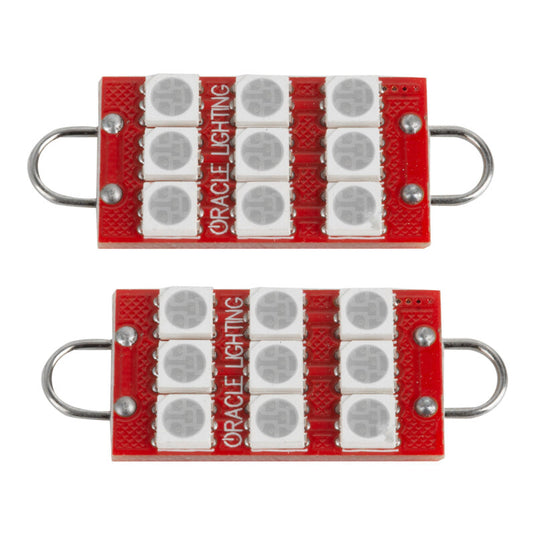 Oracle 44MM 6 LED 3 Chip - Loop Festoon Bulbs (Pair) - Red