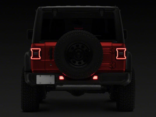 Raxiom 18-23 Jeep Wrangler JL Moab Rubicon Sahara Axial LED Rear Bumper Reflector Lights- Clear