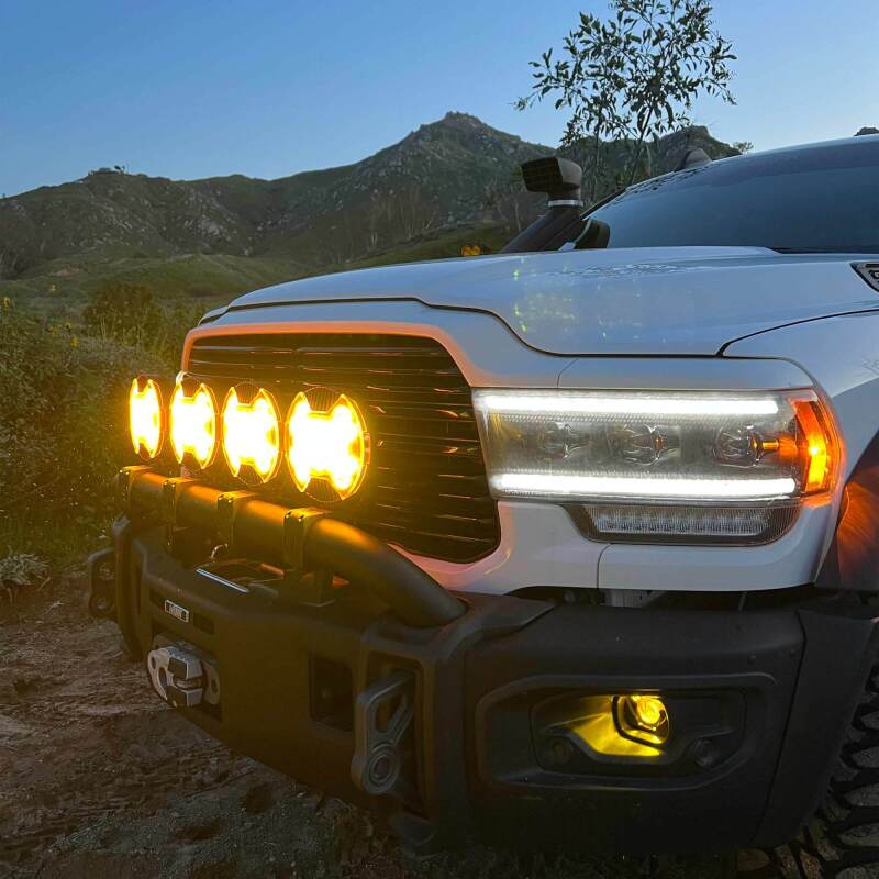 Load image into Gallery viewer, KC HiLiTES SlimLite 8in. LED Light Shield SAE Driving (Shield Only) - Selective Yellow

